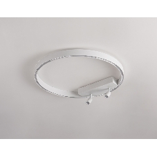 Потолочный светодиодный светильник Ambrella light FL5807/1+2 WH белый 40W 3000K/4200K/6400K D600*95 (без ПДУ)