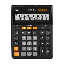 Калькулятор настольный Deli EM888 черный 12-разр.