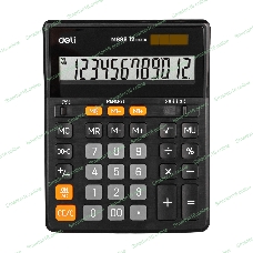 Калькулятор настольный Deli EM888 черный 12-разр.