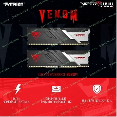 Оперативная память Patriot Viper Venom, DDR5, 64GB (2x32GB), 6000MHz, CL36, DIMM, с радиаторами, черный