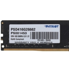 Оперативная память Patriot Signature, DDR4, 16GB (1x16 GB), 2666 MHz, CL19, DIMM