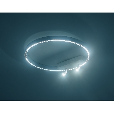 Потолочный светодиодный светильник Ambrella light FL5807/1+2 WH белый 40W 3000K/4200K/6400K D600*95 (без ПДУ)