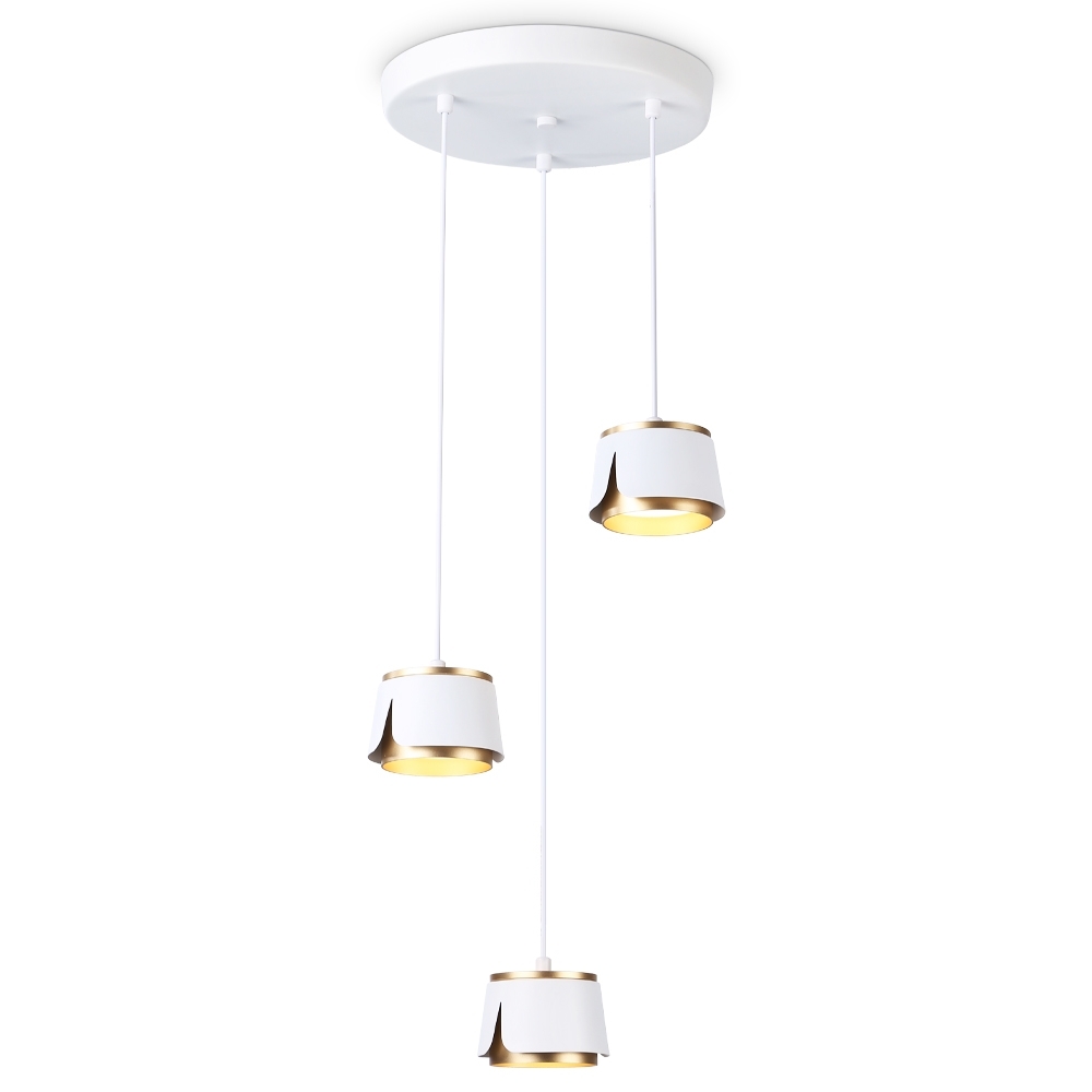 Светильник Ambrella light TN71249/3 WH/GD белый/золото GX53/3 D250*1090