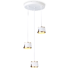 Светильник Ambrella light TN71249/3 WH/GD белый/золото GX53/3 D250*1090
