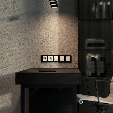 Рамка на 5 постов Slab (черный софт) W0052908