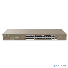 Коммутатор IP-COM F1126P-24-250W PoE неуправляемый 26-Ports 10/100 Mbps Base-TX + 1-Port 1000 Base-X SFP/24-Ports PoE (PoE бюджет 230W)