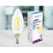 Светодиодная лампа Ambrella light 202124 Filament LED C35 6W E14 4200K (50W) 220-240V
