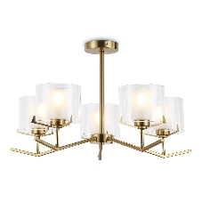 Светильник Ambrella light LH57007/5 BS/FR латунь/белый матовый E14/5 max 40W D690*390