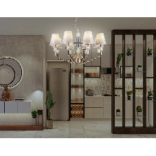 Люстра Ambrella light LH75403/8 GD/GR золото/серый E14*8 max 40W D815*1260