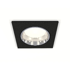 Комплект встраиваемого светильника Ambrella light XC6521003 SBK/PSL черный песок/серебро полированное MR16 GU5.3 (C6521, N6112)