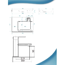 Комплект BAU 4 в 1: раковина над стиральной машиной BAU Hotel Pro 80х55 литьевой мрамор, кронштейны, сифон и смеситель Hotel Black, черный