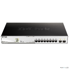 Коммутатор D-Link DGS-1210-10MP/F1A, 8×1 Гбит/с + 2×1 Гбит/с SFP, настраиваемый