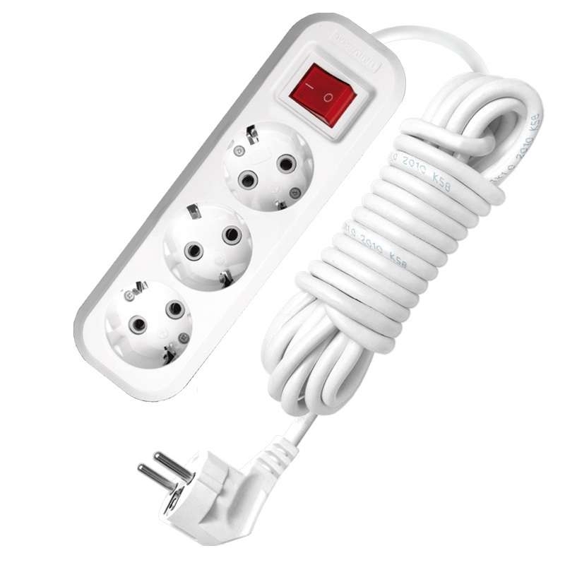 Удлинитель 3х7 м с заземл. 16А IP20 S-303 с выкл. ПВС 3х1 UNIVersal 9631988