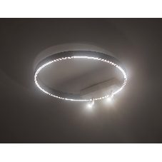 Потолочный светодиодный светильник Ambrella light FL5807/1+2 WH белый 40W 3000K/4200K/6400K D600*95 (без ПДУ)