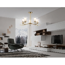 Светильник Ambrella light LH57007/5 BS/FR латунь/белый матовый E14/5 max 40W D690*390