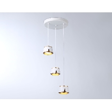Светильник Ambrella light TN71249/3 WH/GD белый/золото GX53/3 D250*1090