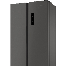 Холодильник Weissgauff WSBS 500 Inverter NoFrost Dark Grey двухкамерный 270/180л морозилка слева, No Frost, Side by Side