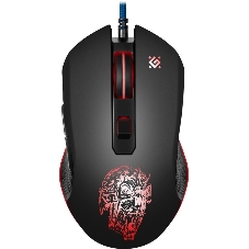 Мышь проводная Defender Sleipnir GM-927 черный, 12800 dpi, USB, кнопки - 6