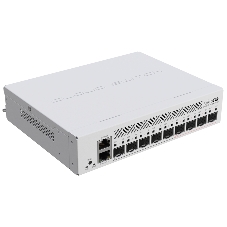 Коммутатор MikroTik Cloud Router Switch CRS310-1G-5S-4S+IN with 800 MHz CPU, 256 MB RAM, 4xSFP+, 5xSFP cages, 1xGbit LAN port, RouterOS L5, desktop case, rackmount ears, PSU