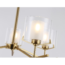 Светильник Ambrella light LH57007/5 BS/FR латунь/белый матовый E14/5 max 40W D690*390