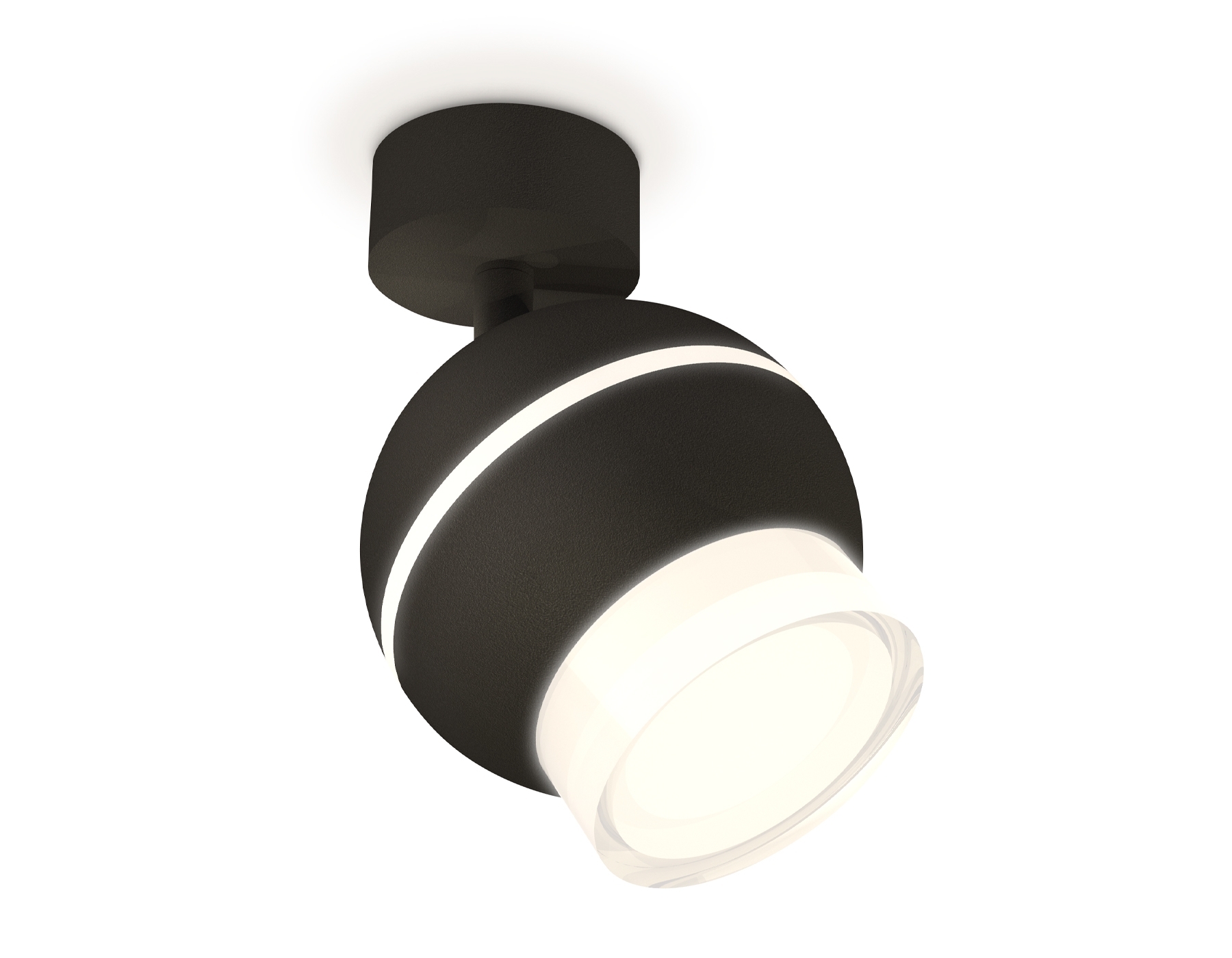 Комплект поворотного светильника Ambrella light XM1102016 SBK/FR/CL черный песок/белый матовый/прозрачный MR16 GU5.3 LED 3W 4200K