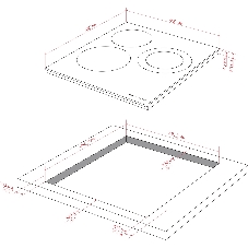 Варочная панель Kuppersberg, Hi-Light, High-Tech, 45 см, сенсорное управление, прямые края, таймер, автоматическое отключение, индикация остаточного тепла, черный