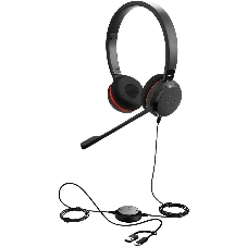 Наушники с микрофоном Jabra Evolve 20 SE черный 2м накладные USB оголовье (4999-823-369)