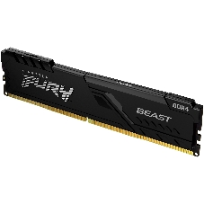 Оперативная память Kingston Fury Beast, DDR4, 16GB (1x16GB), 3200MHz, CL16, DIMM, с радиатором, черный