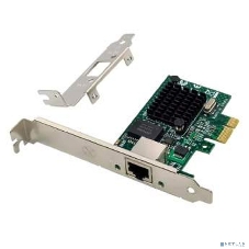 Сетевая карта ORIENT XWT-BM21PE, PCI-Ex1 v1.0а 1xRJ45 1GbE NIC, Broadcom BCM5721 chipset, 1 Гбит/с, 2 планки крепления (31304)