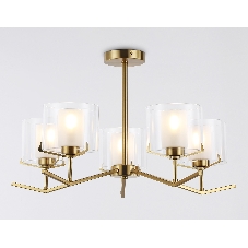 Светильник Ambrella light LH57007/5 BS/FR латунь/белый матовый E14/5 max 40W D690*390