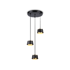 Светильник Ambrella light TN71252/3 BK/GD черный/золото GX53/3 D250*1090