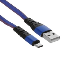 Кабель Rexant USB кабель MicroUSB, шнур в джинсовой оплетке