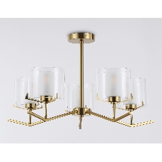 Светильник Ambrella light LH57007/5 BS/FR латунь/белый матовый E14/5 max 40W D690*390