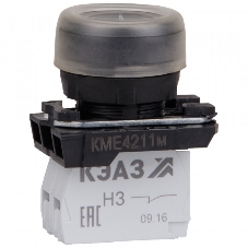 Кнопка КМЕ 4211м 1но+1нз цилиндр IP65 черный КЭАЗ 248243