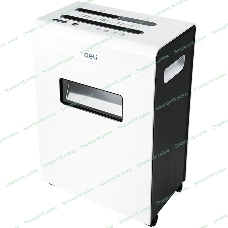 Шредер Deli E9903-EU белый/черный (секр.P-4)/фрагменты/12лист./23лтр./скрепки/скобы/пл.карты/CD