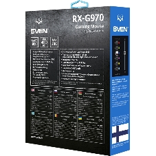 Мышь проводная SVEN RX-G970 черный, 4000 dpi, USB, кнопки - 7