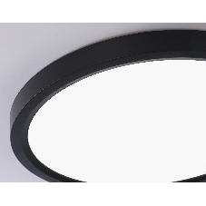 Светильник светодиодный ультратонкий Ambrella light FZ1906 BK черный IP54 26W 3000K-6500K CCT-переключатель D370*25 (Без ПДУ)