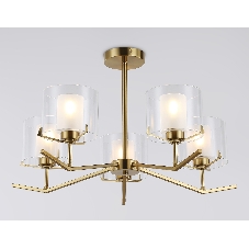 Светильник Ambrella light LH57007/5 BS/FR латунь/белый матовый E14/5 max 40W D690*390
