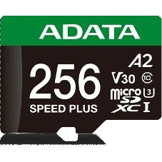 Флеш карта microSD ADATA 256Gb microSDXC Class 10 UHS-I U3 V30 A2 180/160 MB/s (SD адаптер)