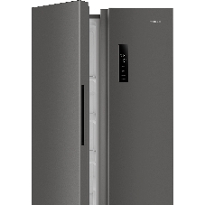 Холодильник Weissgauff WSBS 500 Inverter NoFrost Dark Grey двухкамерный 270/180л морозилка слева, No Frost, Side by Side