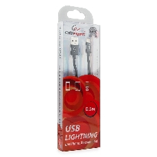 Кабель Cablexpert для Apple CC-S-APUSB01Bk-0.5M, AM/Lightning, серия Silver, длина 0.5м, черный, блистер