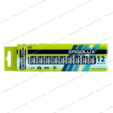 Батарея Ergolux Alkaline LR6 BP-12 AA 2800mAh (12шт) коробка