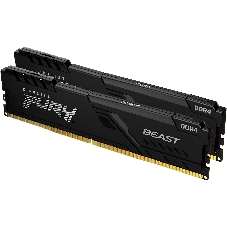 Оперативная память Kingston Fury Beast, DDR4, 64GB (2x32GB), 3600MHz, CL18, DIMM, с радиатором, черный