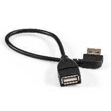 Удлинитель USB 2.0 ExeGate EX-CC-USB2-AMAF-0.15L (Am/Af, угловой 90-градусный коннектор (горизонтальный левый), 0,15м)
