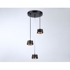 Светильник Ambrella light TN71252/3 BK/GD черный/золото GX53/3 D250*1090