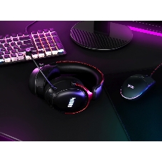 Гарнитура Acer OHR401 чёрный, беспроводная + проводная, USB/Bluetooth/mini jack 3.5 мм, до 55 ч, подсветка
