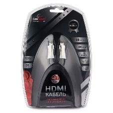 Кабель Cablexpert HDMI, серия Platinum, 1 м, v2.0, M/M, позол.разъемы, металлический корпус, ферритовые кольца, блистер