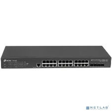 Коммутатор TP-Link JetStream 24-port Pure-Gigabit L2+ Managed Switch, 24 10/100/1000Mbps RJ45, 4*10G SFP+ Slots