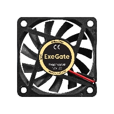Вентилятор 12В DC ExeGate EX06010S2P (60x60x10 мм, Sleeve bearing (подшипник скольжения), 2pin, 2500RPM, 20dBA)