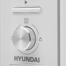Микроволновая печь встраиваемая Hyundai HBW 2030S WG белый, 20 л, 800 Вт, переключатели - поворотный механизм